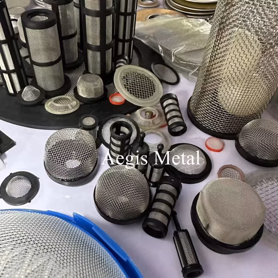 고무 가장자리가 있는 그릇 모양 필터